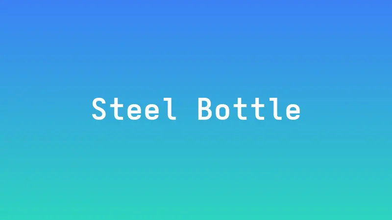 Stainless Steel Water Bottle logo